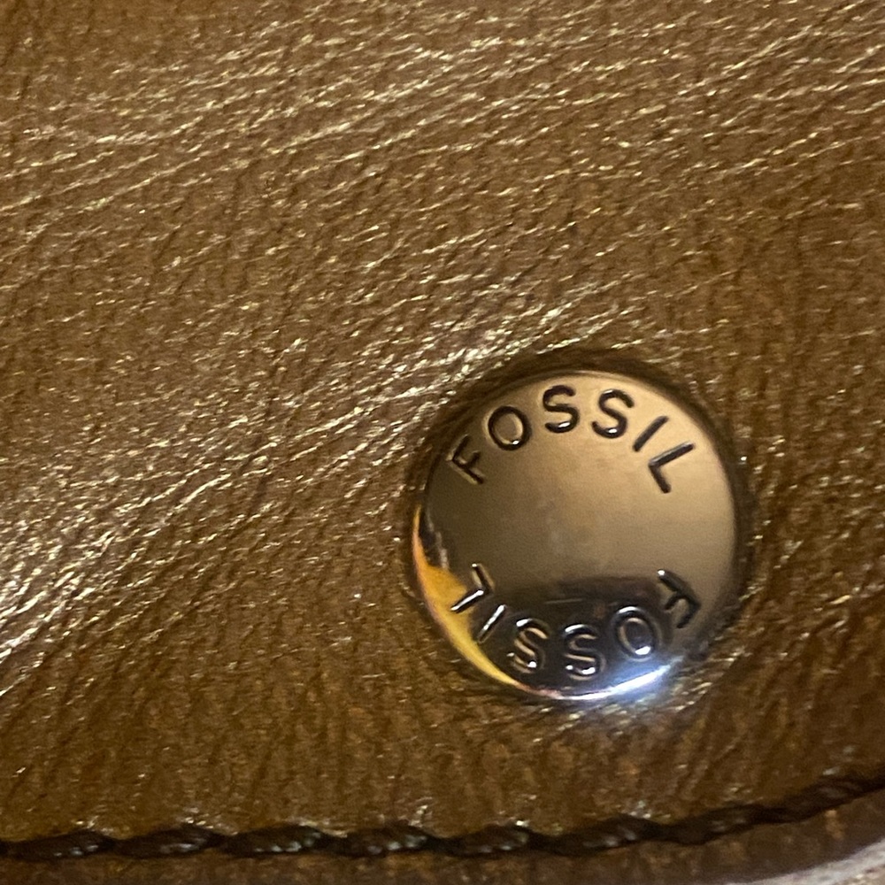 Vintage Fossil Sutter metallic bronze leather crossbody Y2k - Picture 14 of 15